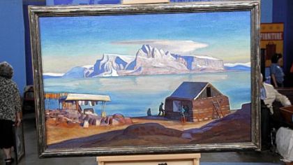 A 1946 oil painting by Rockwell Kent and a letter from the artist to the original owner were appraised at $150,000-$250,000.