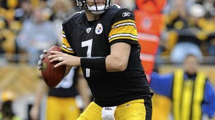 Pittsburgh Steelers quarterback Ben Roethlisberger drops back to pass during a game against the Cincinnati Bengals at Heinz Field in December.