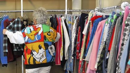 Rose Brill of Carnegie shops at the newly opened Goodwill Thrift Store in Robinson near Robinson Town Centre. "Everything I'm wearing is from thrift stores," Ms. Brill said. "Bought my son's clothes at the thrift store, and with the money we saved, [we] bought him a Camaro when he turned 17."