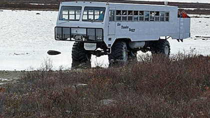 A tundra buggy near Churchill, Manitoba.