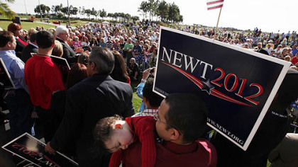 A Gingrich event Saturday in Port St. Lucie, Fla.