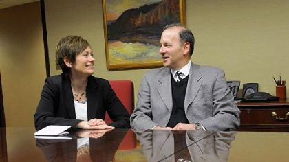 Patricia Dodge, president of the Academy of Trial Layers of Allegheny County, and her husband, Howard Schulberg, president of the Allegheny County Bar Association.