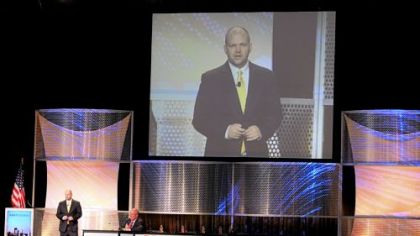 Chris Kral of El Paso Midstream Group speaks at the Marcellus Midstream Conference at the David L. Lawrence Convention Center.