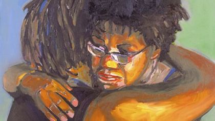 "Embrace" by Beverly McIver.