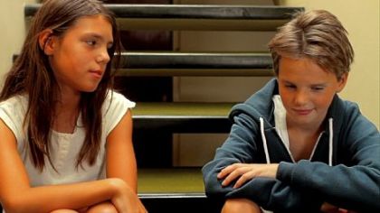 Jeanne Disson as Lisa and Zoe Heran as Laure-Mikael in "Tomboy"
