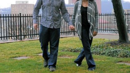 Jeff and Nyarayi Wickert were married last year.