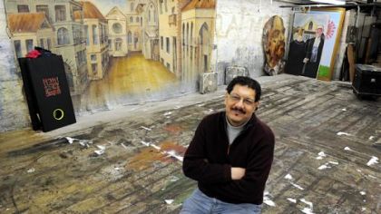 Tony Ferrieri -- His cabaret setting for City Theatre's "Sam Bendrix at the Bon Soir" is the 475th production design of his career.