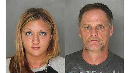 Rachel George (left) and her father Christopher George face multiple charges after an incident at PNC Park on Saturday.