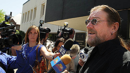 Jack Houk, father of Kenzie Houk, talks to the media after the sentencing of Jordan Brown at the Lawrence County Courthouse in New Castle.