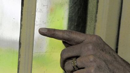 A common practice in Colonial days was to sign one's name on window panes with either a diamond ring or diamond stylus, as seen on this window at Neville House. It showed that the signer or host was wealthy enough to own a diamond.