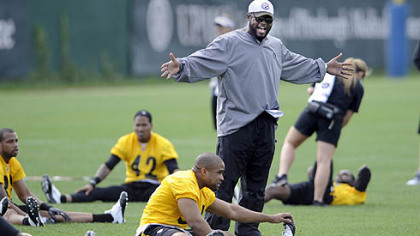 An animated Mike Tomlin seems ready to get to work on the first day of organized team activity Tuesday morning.