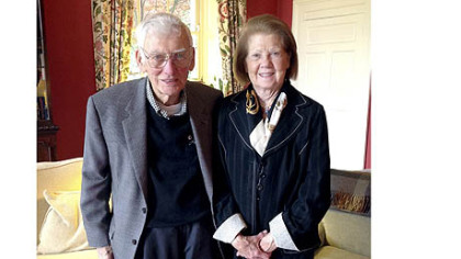 U.S. Ambassador to Ireland Dan Rooney and his wife, Patricia, at the ambassador's residence, "Deerfield," in Phoenix Park, Dublin.