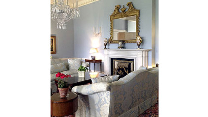 A sitting room at the U.S. Ambassador's residence in Phoenix Park, Dublin.