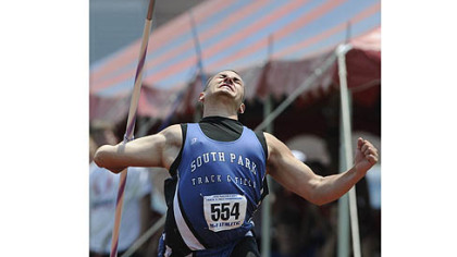 Bill Stanley of South Park broke the national prep record in the javelin by more than 2 feet Saturday.
