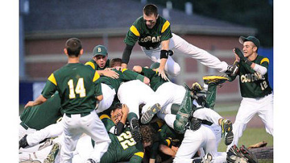 Blackhawk celebrates after beating Belle Vernon 1-0 in the WPIAL AAA baseball championship.