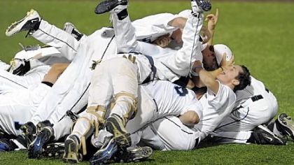 Seneca Valley celebrates its WPIAL Class AAAA title Wednesday night at Consol Energy Park -- one of three teams to celebrate.