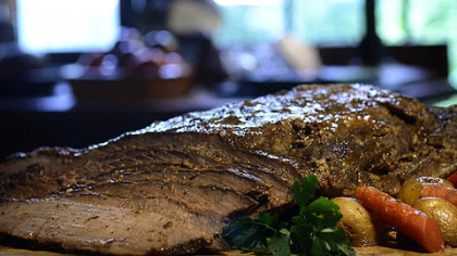 Beef brisket.