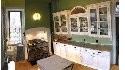 The kitchen after restoration.