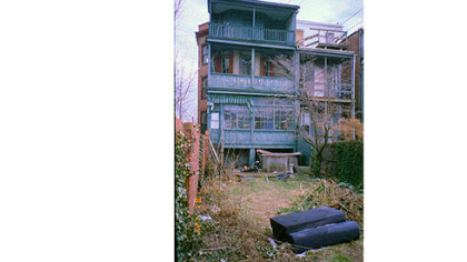 The backyard before renovation.