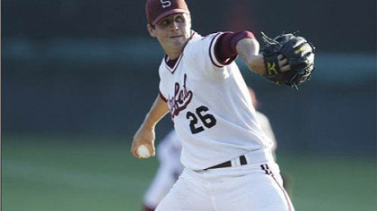 Stanford pitcher Mark Appel throws during a game at in May. The Pirates selected Appel tonight with the eighth-overall pick in the 2012 Major League Baseball draft.
