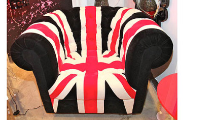 Zuo Modern Union Jack club chair, available through Weisshouse