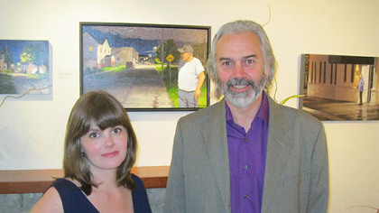 Sommer Toffle and exhibiting artist, William DeBernardi.