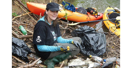 Melissa Rohm collected a rubber ducky, among other things, during last year's cleanup.