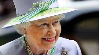 Queen Elizabeth II arrives for an event with The Argyll and Sutherland Highlanders, 5th Battalion, The Royal Regiment of Scotland, at the Caledonian Club in London on May 30.