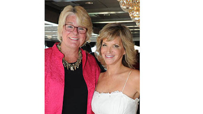 Agnus Berenato, left, and Rebecca Whitlinger at Celebration of the Promise event Thursday.