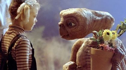 Gertie (Drew Barrymore), above, says goodbye to E.T. in the seminal "aliens-as-nice-guys" film of the same name from 1982.