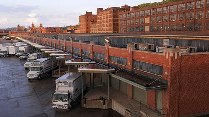 About a third of the produce terminal on Smallman Street in the Strip District will be razed under a development plan.