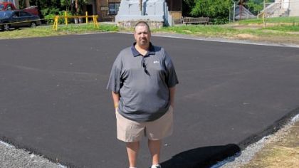 Stowe resident Jack DeFillip, who won the money in a Procter & Gamble promotion, donated $10,000 to install a half-court basketball court at Norwood Park.
