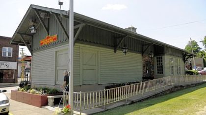 The new home of the Bridgeville Historical Society is an old railcar that was the library.