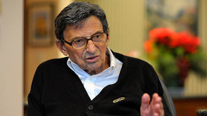 Former Penn State football coach Joe Paterno during a Jan. 12 interview.