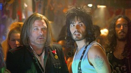 Alec Baldwin as Dennis Dupree and Russell Brand as Lonny in 'Rock of Ages.'