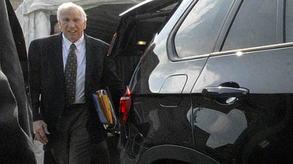 Jerry Sandusky, the former Penn State assistant football coach who is standing trial on 52 counts of child sex abuse.