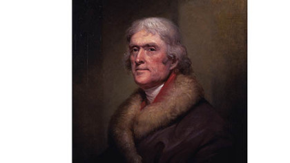 Thomas Jefferson in an 1805 portrait.