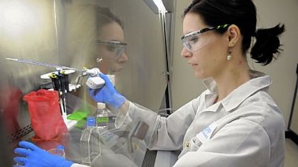 Research scientist Claire LeMasters works at Knopp Biosciences. The South Side company is involved in ALS research and drug development