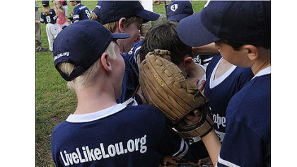 The Little League baseball team Patrick Alexander plays for decided to have the name of the foundation Neil Alexander started to raise awareness for ALS printed on the back of their jerseys.