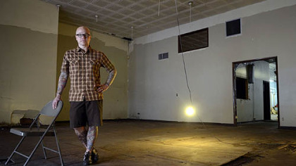Chef Kevin Sousa stands in the Braddock space he will convert into a restaurant.