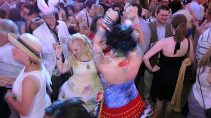 The crowd at the Mattress Factory.