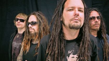 Korn (from left): Ray Luzier, Reginald "Fieldy" Arvizu, Jonathan Davis
and James "Munky" Shaffer.