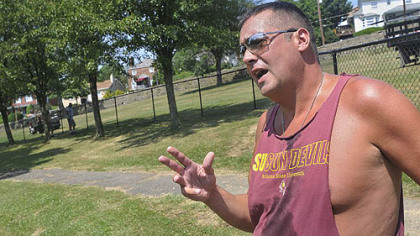 Jeffrey Forse, who lives on Mount Washington near Olympia Park, says the dog park fence is a "monstrosity." If it were smaller, he could support it, he said.