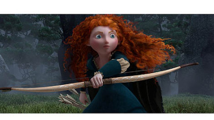 Merida (voice by Kelly Macdonald) in the Disney/Pixar movie "Brave."