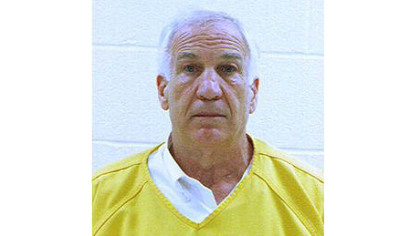 Jerry Sandusky's police mugshot Friday night.
