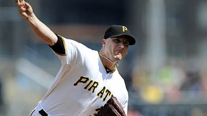 Pirates starting pitcher Brad Lincoln throws to a Detroit Tigers batter during the first inning.