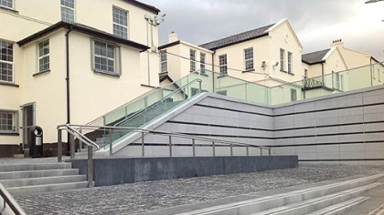 The old British army garrison of Ebrington -- site of the infamous Bloody Sunday shootings of protesters in 1972 -- was, for the next 30 years, a place where British troops lived under siege.  Today, it is an open air performance space.