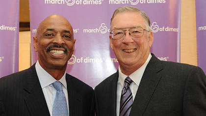 State Director of March of Dimes James Dennis and Kent Tekulve.