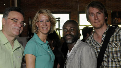 Evan Mirapaul, Tacy Byham, Sheyi Bankale, and artist Thorsten Brinkmann.