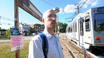Christopher Roman, 35, who works at Goodwill in Lawrenceville and has multiple sclerosis, now walks from the St. Anne stop to the top of the hill on Hoodridge Drive, where he lives nearly a mile away.